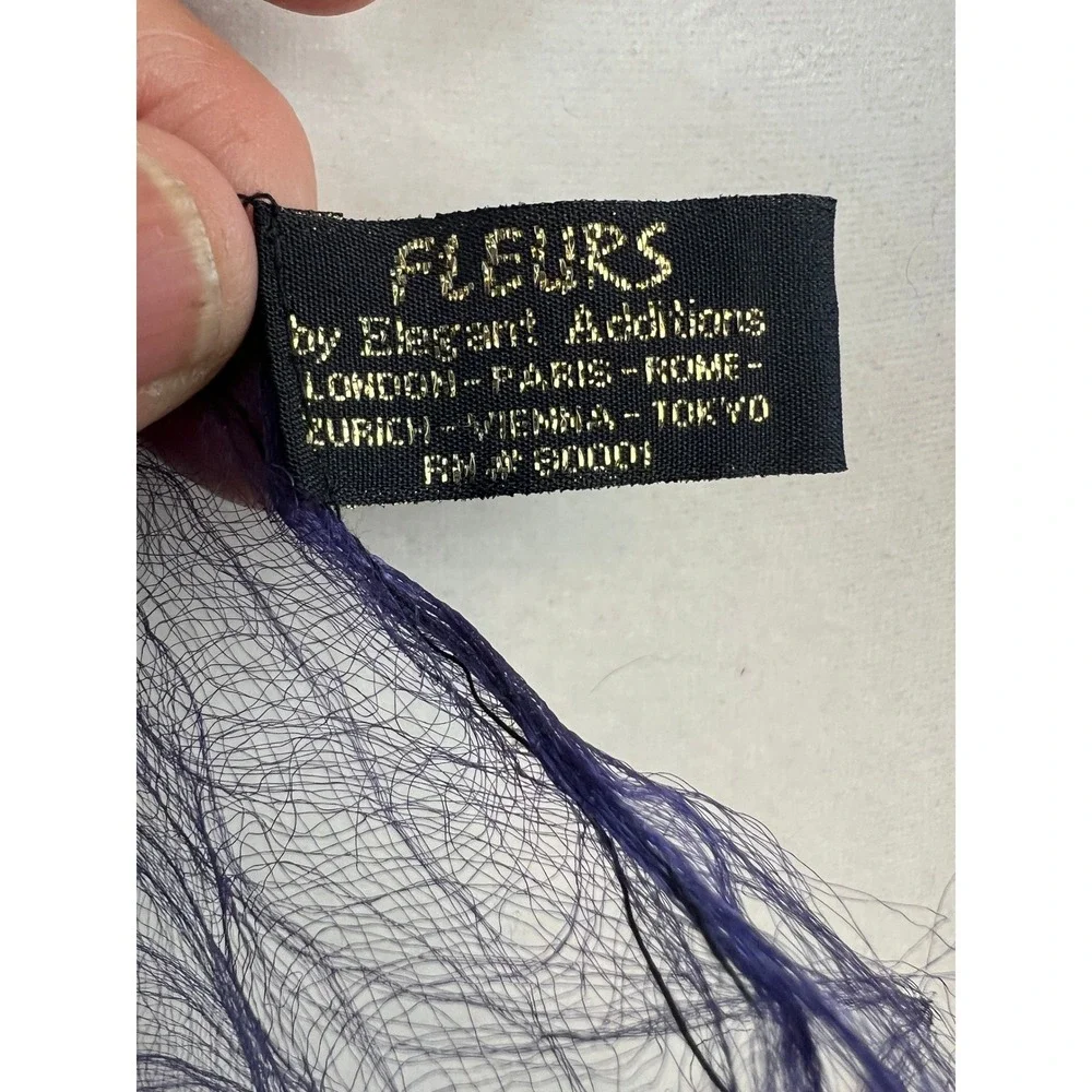 Fleurs by Elegant Additions Purple Fiber Natural Silk Handwoven Scarf Whimsical